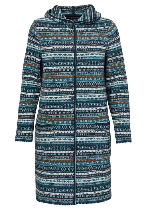 HEIDEKÖNIGIN Strickmantel mit Kapuze ELVA
