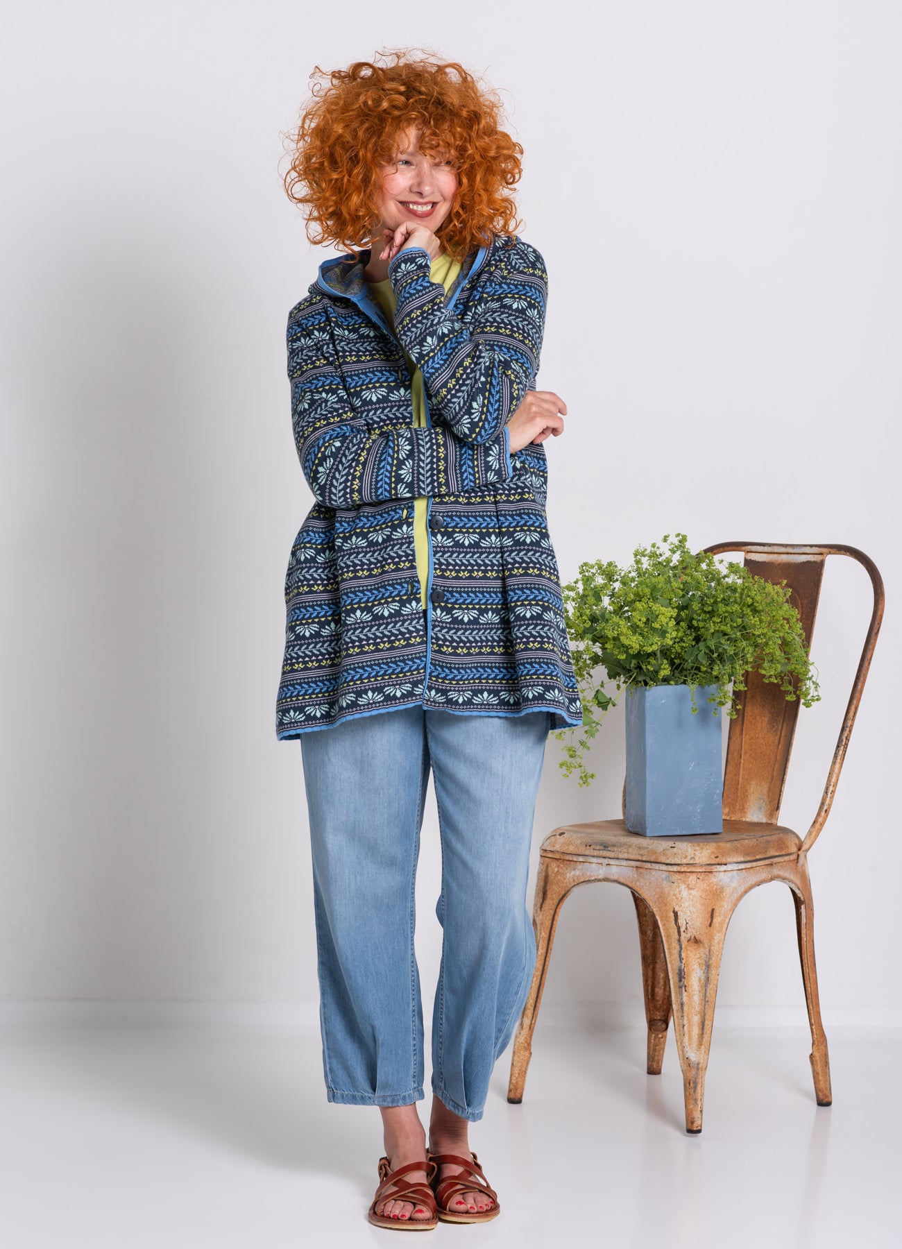 Heidekönigin Strickjacke m. Falte JANNE