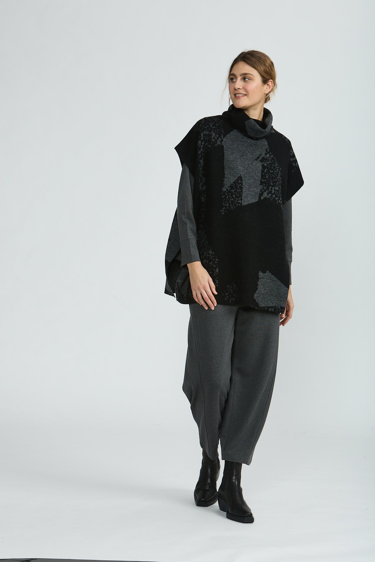 VETONO Poncho (Farbe Schwarz)