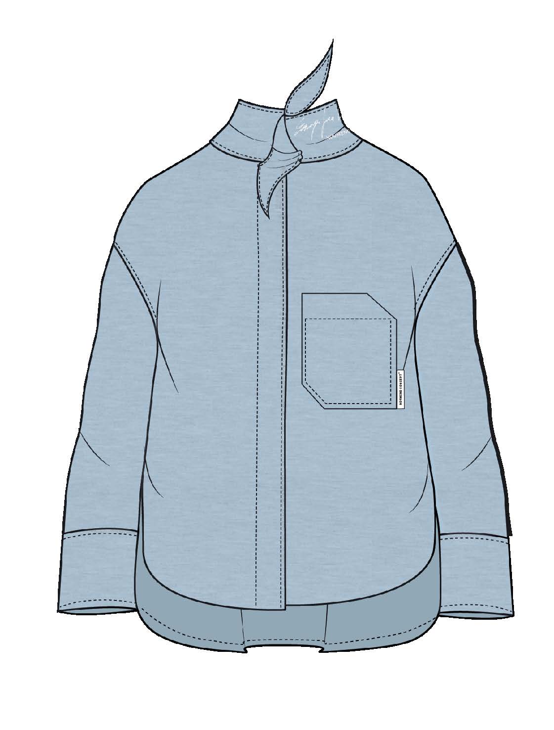 Arché Oxfort Shirt with Scarf