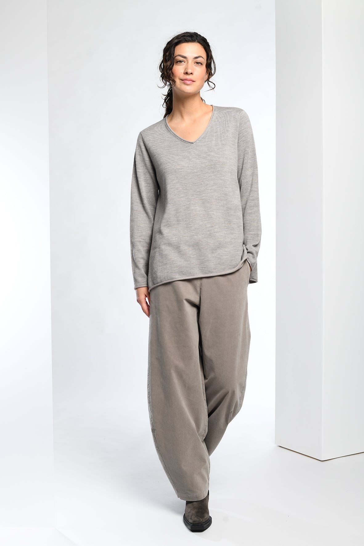 Vetono Pullover mit V-Ausschnitt