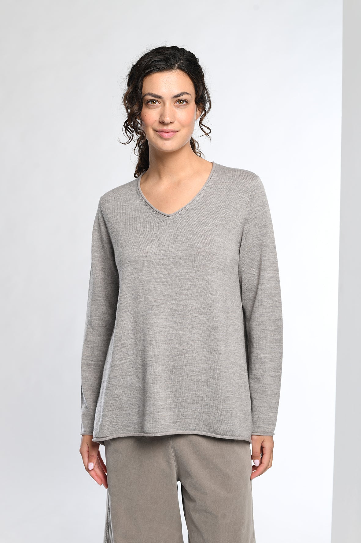 Vetono Pullover mit V-Ausschnitt